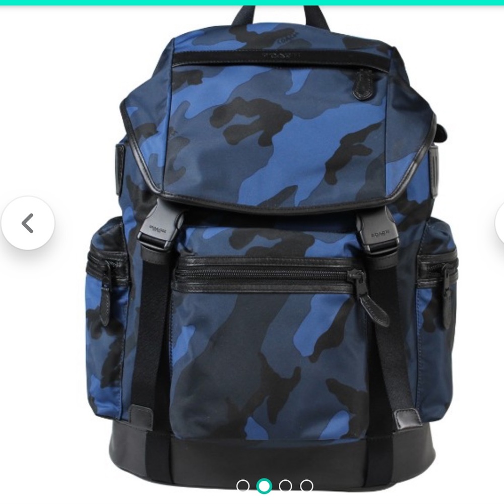 Coach campus Camo backpack BLUE / BLACK